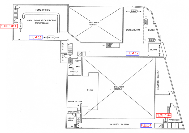 File:4799 Shattuck - Fire Exit Signs & Extinguisher layout secondfloor.png